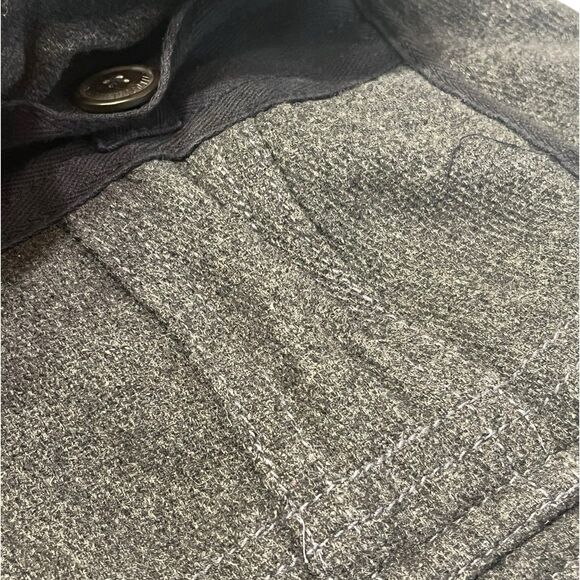 Aeropostale Gray Wool Blend Military Jacket Large Quilted Y2K Outerwear - Picture 9 of 12